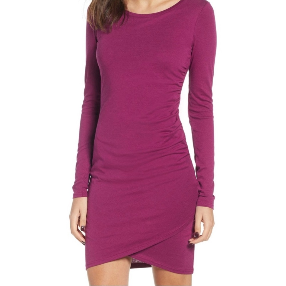 Leith  Purple Long Sleeve Dress